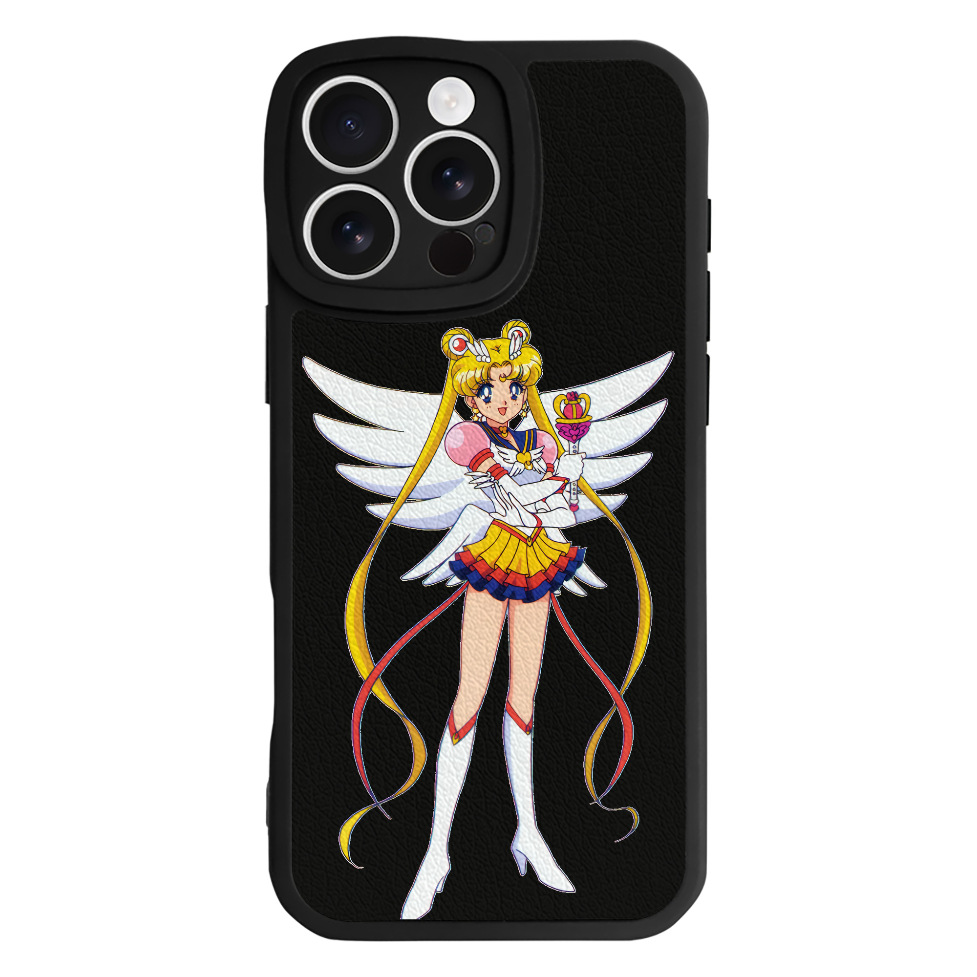 （画像用） 美少女戦士セーラームーン 月野 うさぎ つきの うさぎ Sailor Moon Tsukino Usagi 【iPhone 16シリーズ対応】シリコンスマホケース（レザー調） 材質：シリコン